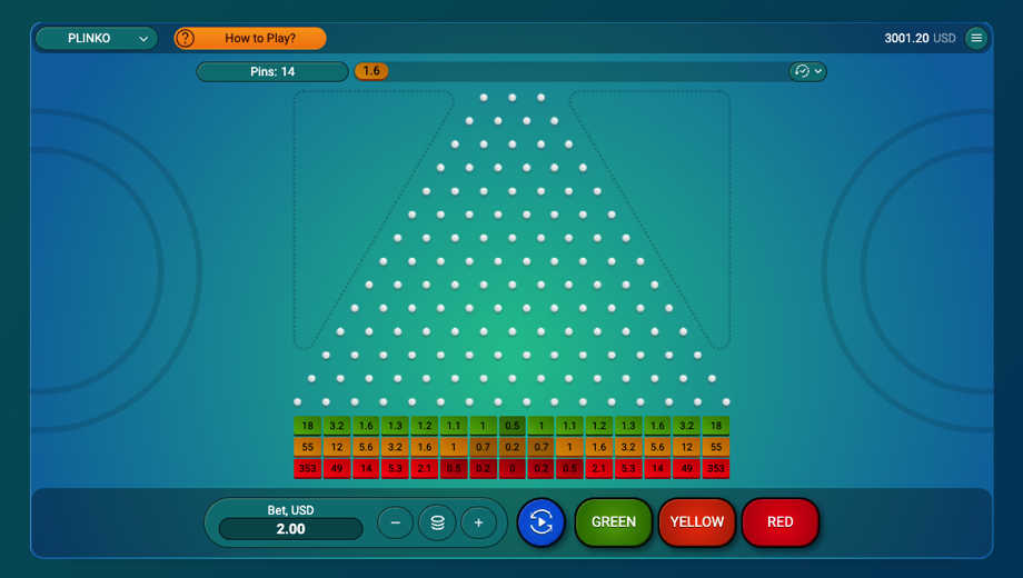 Plinko Kumarhane Oyunu - Gerçek Parayla Bahis Yapın - 2500$ Bonus!